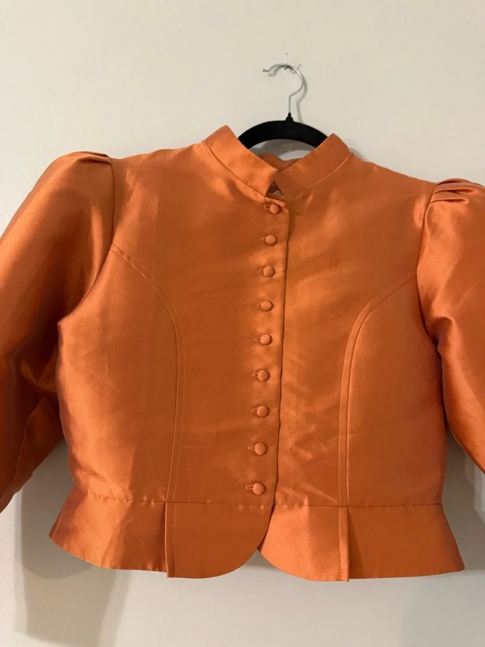 Destree Amoako Satin Jacket Apricot NWT - Picture 2 of 7